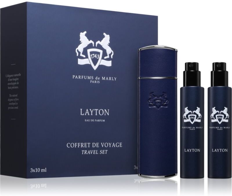 Parfums De Marly Layton Travel Set kit voyage avec étui pour homme