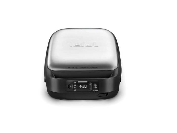 TEFAL Sandwichmaker Snack Collection Precision , silber (edelstahl, schwarz), B:23,9cm H:16,6cm T:29,7cm, Sandwichmaker, Sandwiches & Waffeln, 3 Programme, digitaler Bildschirm, Timer, Sandwichmaker