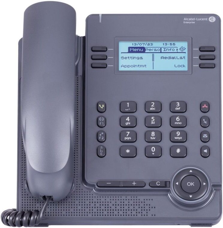 Alcatel Lucent ALE-20 Téléphone de bureau avec écran LCD offrant des communications riches et intuitives.