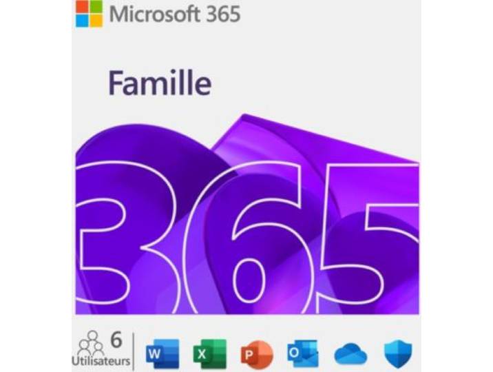 Microsoft - Logiciel De Bureautique M365 Famille Avec Ia Copilot
