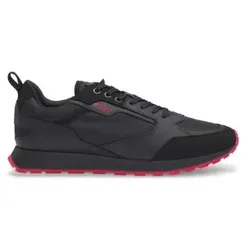 HUGO für Herren. 50536568 Turnschuhe aus gemischtem Material mit Details Schwarz (42), Wohnung, Schnürsenkel, Lässig
