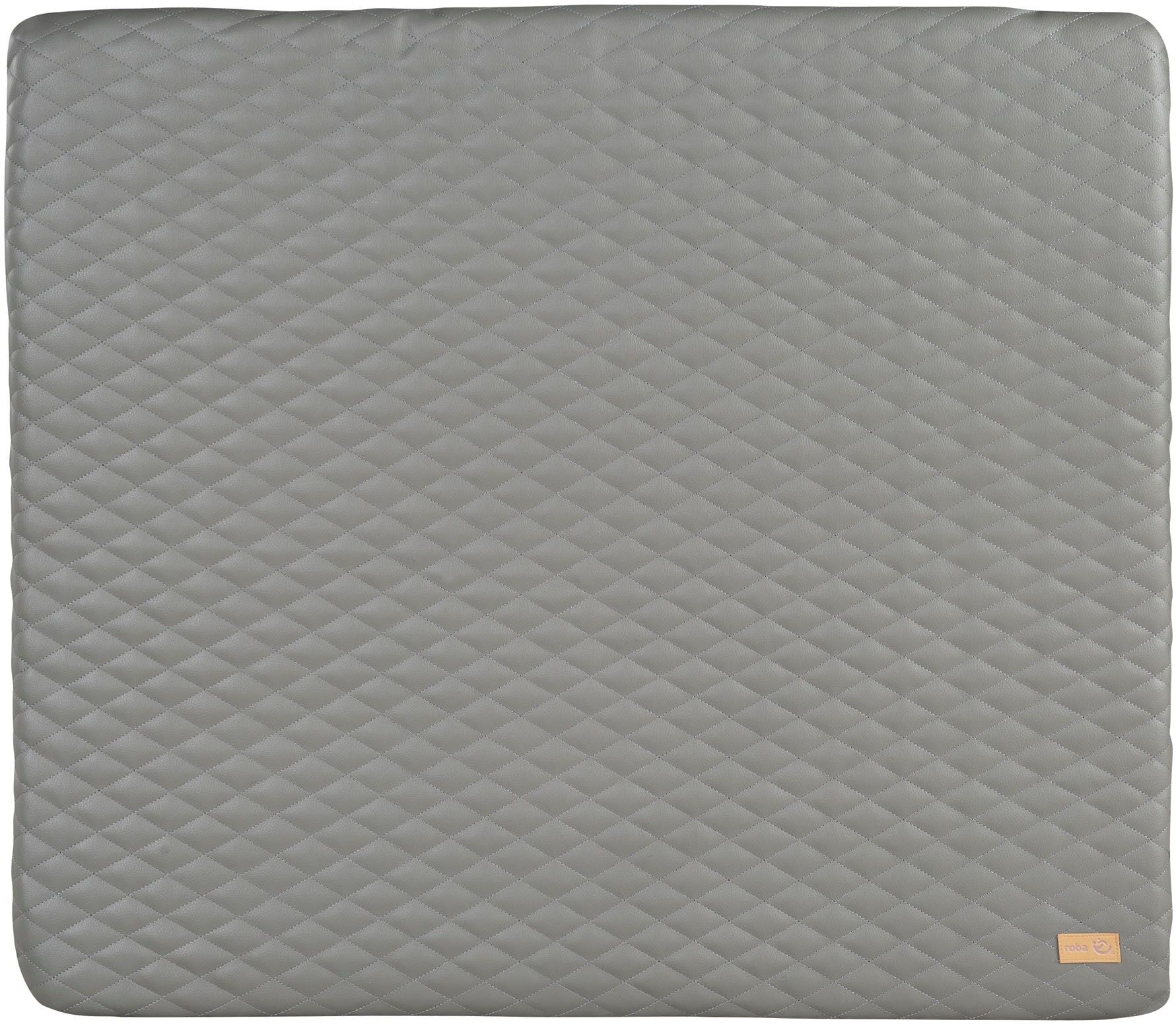 Wickelauflage ROBA "Luxe, stone gesteppt", grau (stone), PU-Beschichtung, Polyestervlies, Wickelauflagen, Wickelauflage
