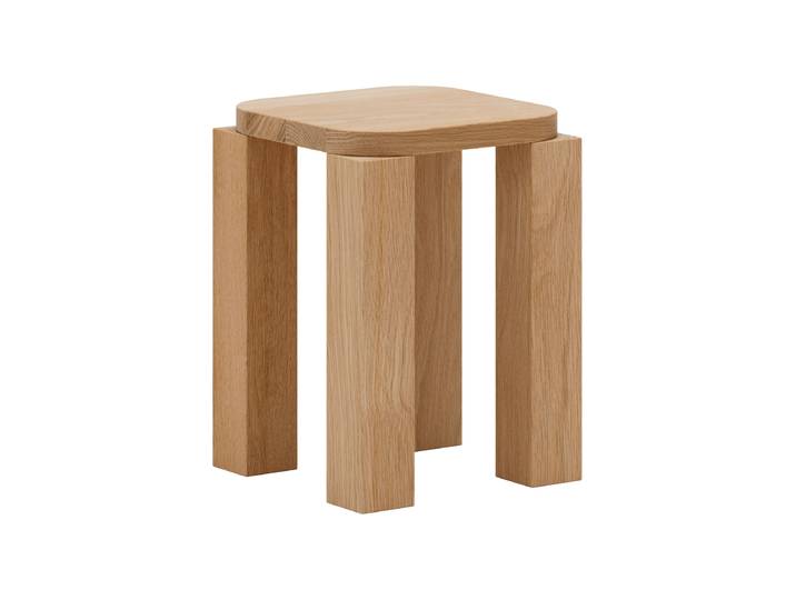 Designer Massivholz Hocker „Atlas“ Eiche Natural geölt NEW WORKS