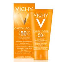 Vichy Ideal Soleil Sonnen-Fluid LSF 50 normale bis Mischhaut, Sonnencreme für das Gesicht 50 ml