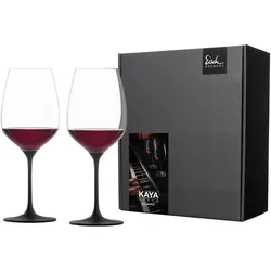 Eisch Rotweingläser schiefer Kaya, Weingläser, Schwarz