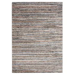 Nepal Teppich San Remo 140 x 200 cm Mischgewebe Grau