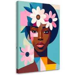 LEINWANDBILD Porträt einer Frau im Bauhaus-Stil 40x60cm