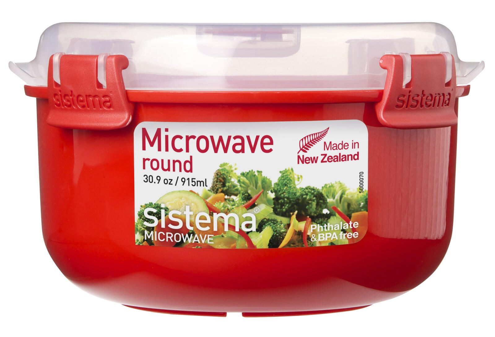 sistema® Mikrowellentopf 9.3 cm hoch rot, transparent SI1113