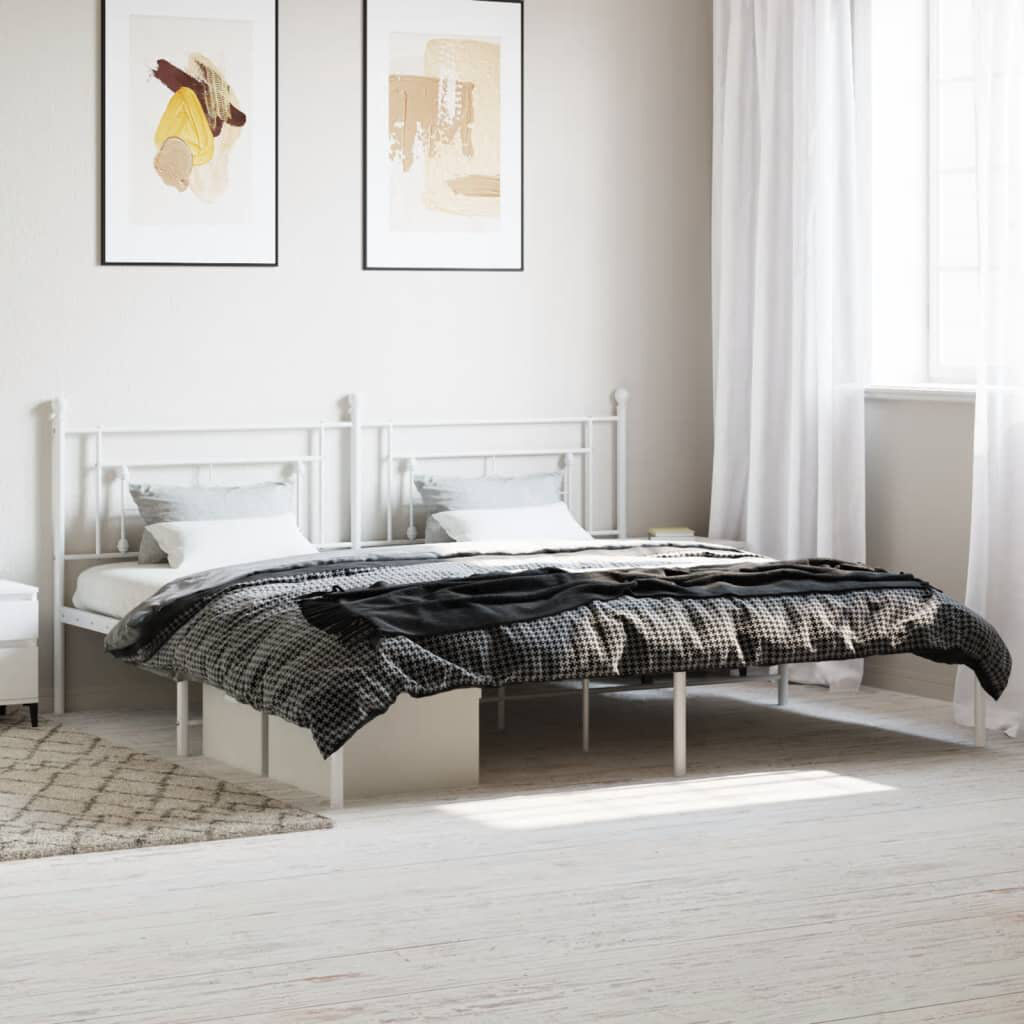 Marlow Home Co. Acari Bed White 193 x 203 cm
