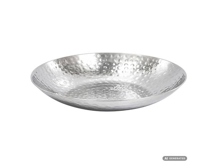 Livetastic Obstschale, Silberfarben, Metall, rund, 50x8x50 cm, lackiert, Geschirr, Schalen & Schüsseln, Obstschalen
