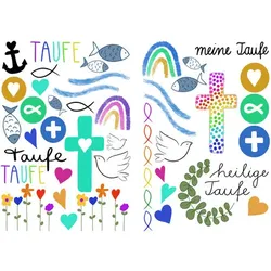 Transfermotive "Taufe", 2 Bogen