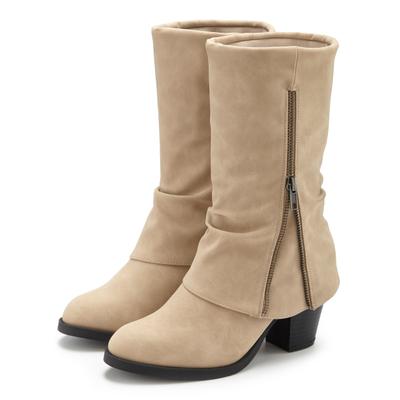 Stiefel LASCANA "Stiefelette, Boots, Cowboy-Stiefel", Damen, Gr. 36, Textil, beige, Obermaterial: 100% Lederimitat. Decksohle: 100% Textilmaterial. Futter: 100% Textilmaterial. Laufsohle: 100% Synthetik, unifarben, Basic, Schuhe Stiefel, NEU mit...