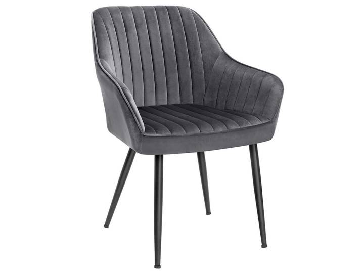 Stuhl, Grau, Metall, Kunststoff, Füllung: Schaumstoff, konisch, 62.5x85x60 cm, Esszimmer, Stühle, Esszimmerstühle, Vierfußstühle