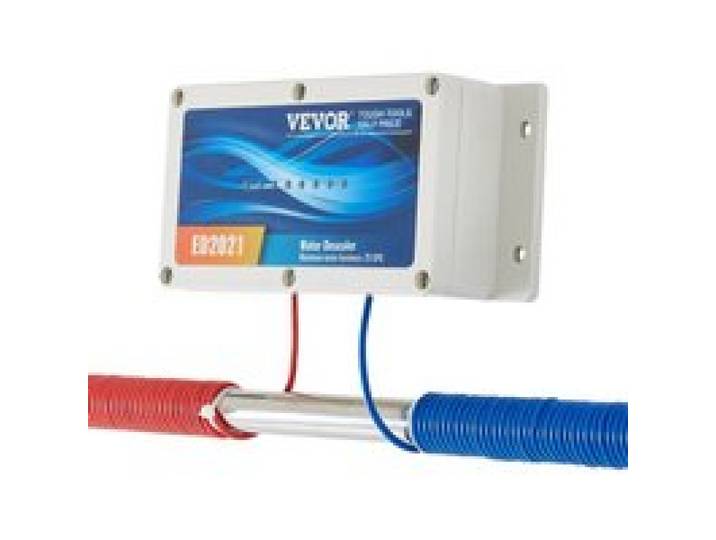 VEVOR Elektronisches Wasserentkalkersystem, salzfreier Entkalker für das ganze Haus, Wasserenthärter zur Reduzierung von Kalkablagerungen, für alle Arten von Sanitärrohren