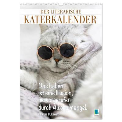 Der literarische Katerkalender (Wandkalender 2027 DIN A3 hoch), CALVENDO Monatskalender
