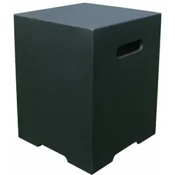 Gardenforma Abdeckung for Gasflaschen, Beton-Optik schwarz, Faserbeton für 5kg Gasbehälter