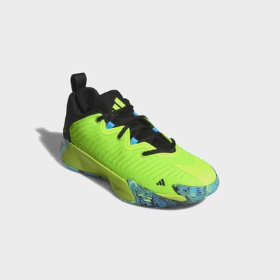 Basketballschuh ADIDAS PERFORMANCE "ADIDAS INITIATION", Herren, Gr. 43, grün (lucid lemon, core schwarz, lucid aquamarine), Textil, Schuhe