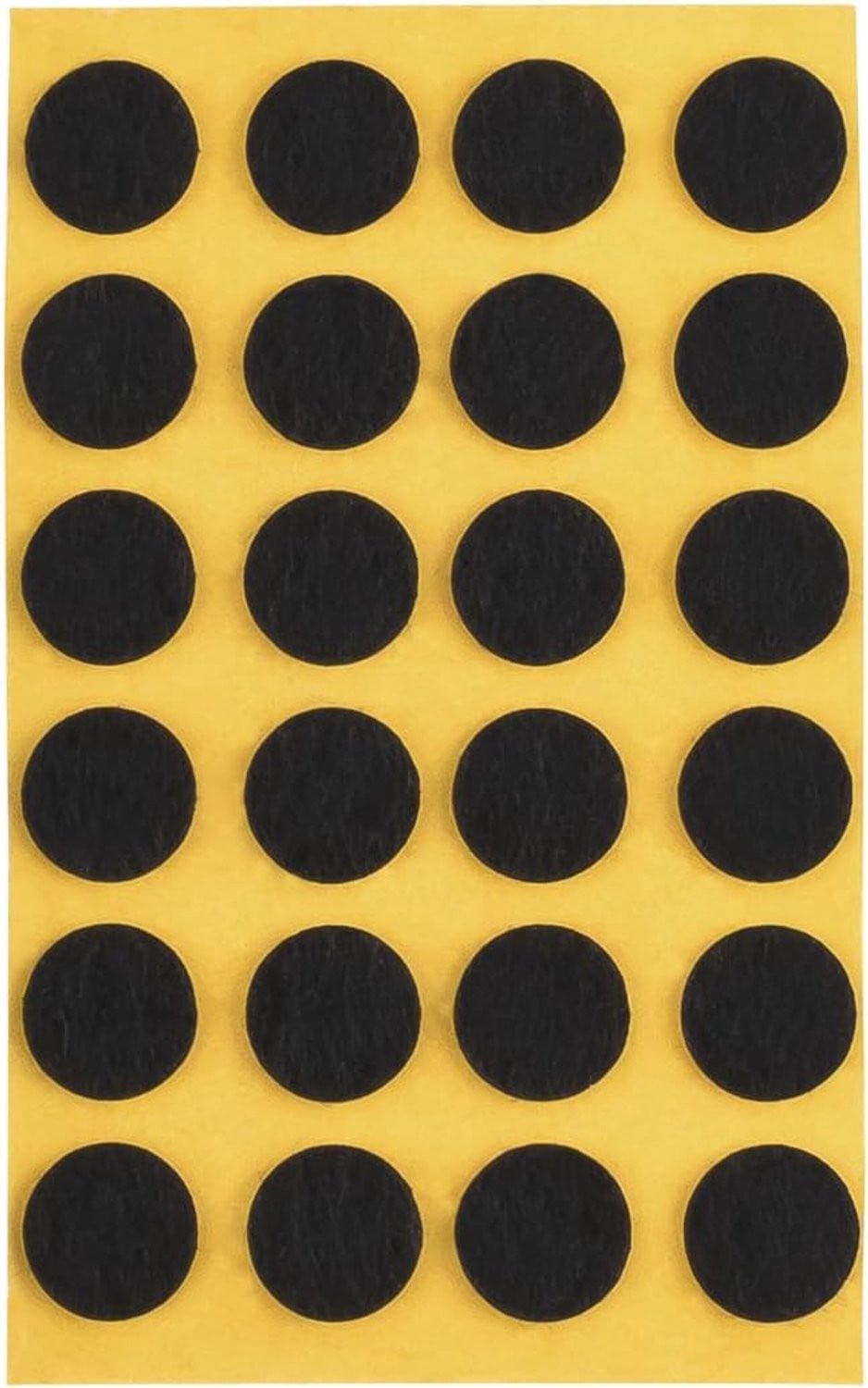 Zelfklevende viltglijders krasbescherming zwart rond 11mm (24 stuks)