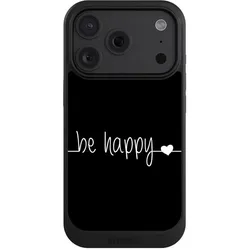 Nivocase Hülle für Apple iPhone 18 Pro Handyhülle NIVOcore Case Schwarz Glück Sprüche Statement (Apple iPhone 18 Pro), Smartphone Hülle, Schwarz