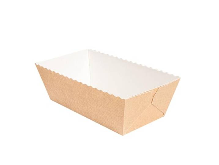 300 Stück - Backformen für Gebäck, 230 g/m², 16 x 8 x 6 cm, natürliche Kraft