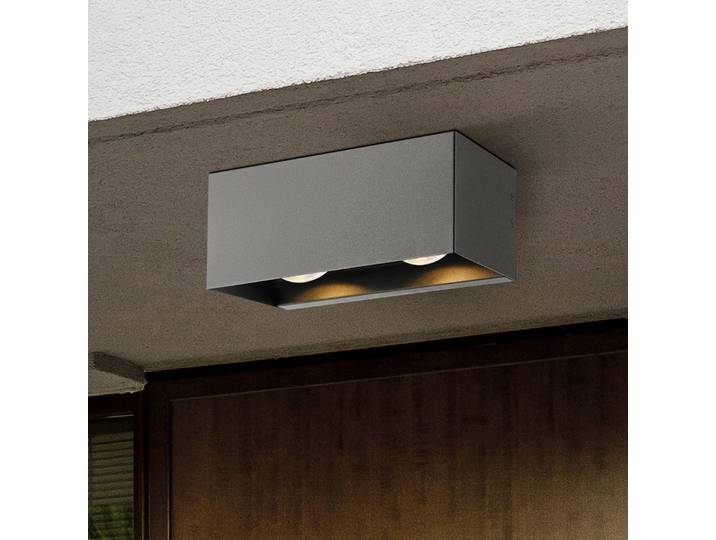 EGLO LED Außenwandleuchte Lesmo, schwarz, Aluminium, Modern