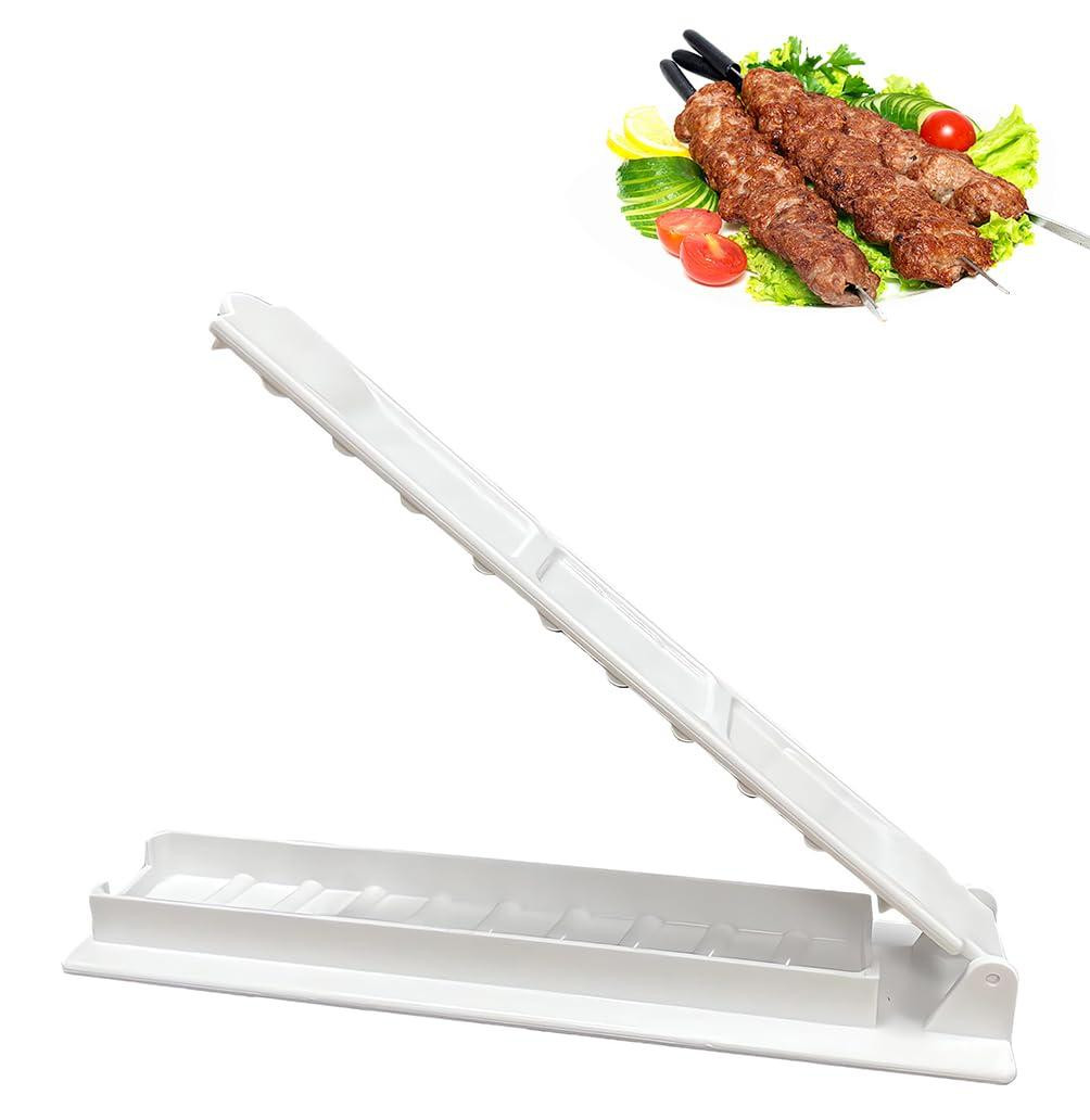Trankielo Witte Plastic Kebab Pers Maker voor BBQ en Camping