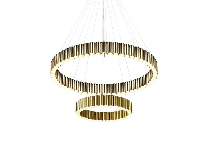 Lustres en or de luxe salon européen LED grand cercle moderne luminaires suspendus à la mode maison Suspension lampe Lustre
