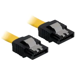 DELOCK 82476 - Kabel SATA 20cm gelb ge/ge Metall