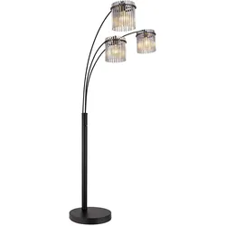 Stehleuchte Standlampe Wohnzimmerleuchte Rauchfarbe Glas H 180 cm 3-Flammig