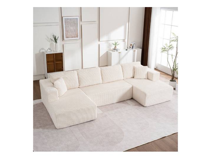 MODFU Ecksofa Modulares U-Sofa, mit einem knochenlosen Sofa kombiniert 1 Teile