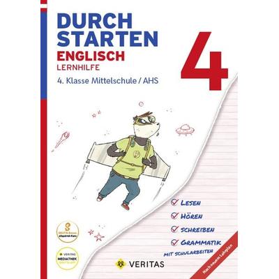 Durchstarten Englisch 4. Klasse Mittelschule/AHS Lernhilfe (mit Audio-CD), Set von Franz Zach,Nicole Eisinger-Müllner,Julie Eiwen, VERITAS Verlags-