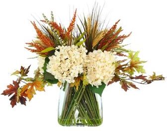 Creative Labs Fall Floral Arrangement in Glass Vase