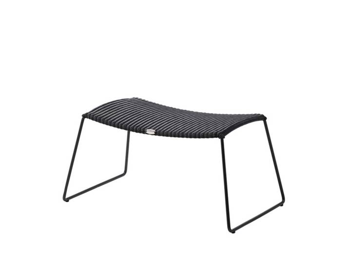Schemel Breeze Cane-line schwarz, Designer Christina Strand, Niels Hvass, 72x36x36 cm