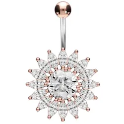 Titan Bananabell mit 925er Silber-Design SONNE