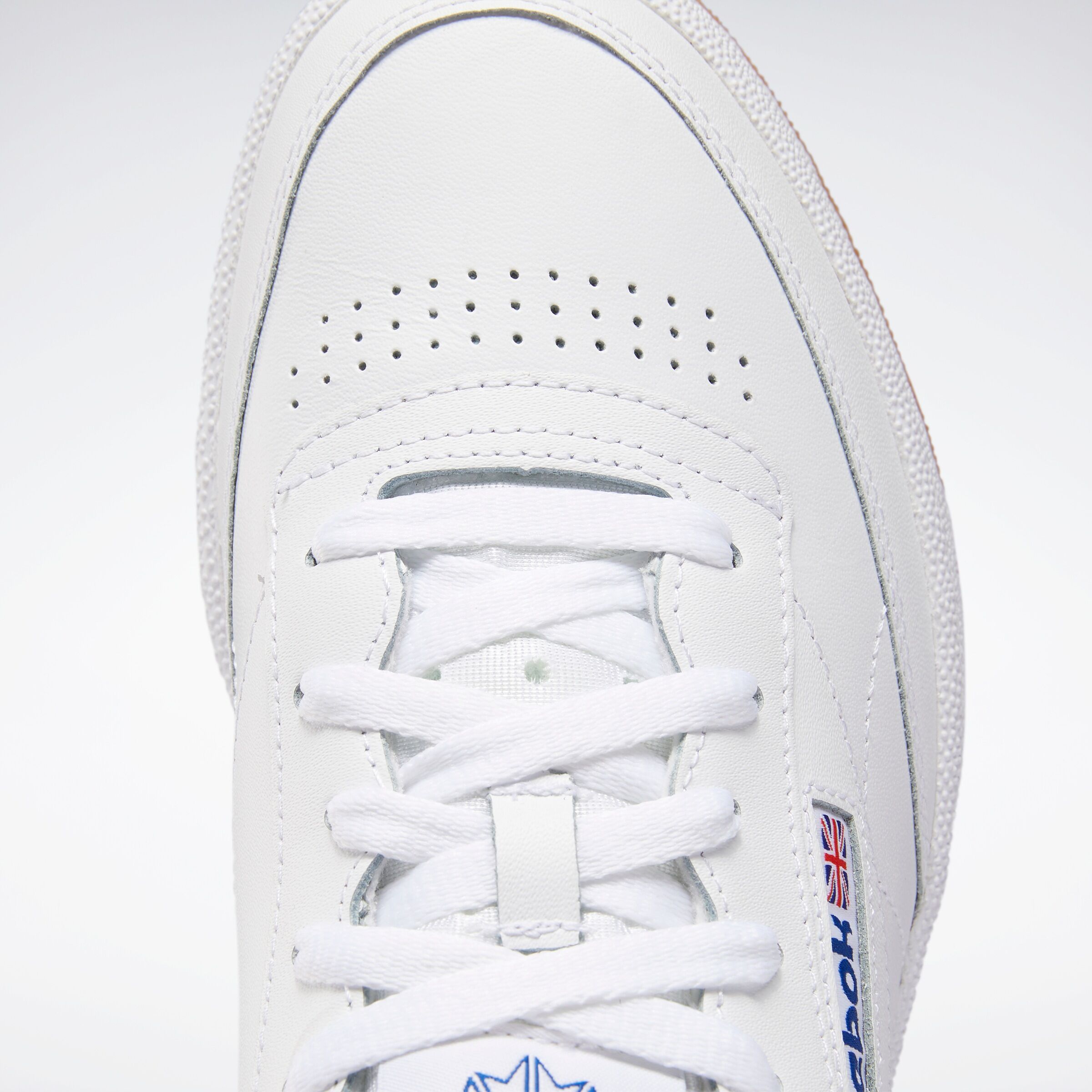 Sneaker REEBOK CLASSIC "CLUB C 85", Herren, Gr. 38,5, weiss (weiß, royal, gum), Leder, Schuhe Sneaker weiß, royal, gum 38,5