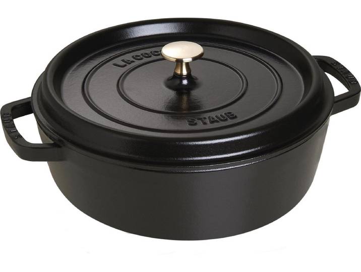 Staub Cocotte - Rond - Laag - 26 cm - Zwart