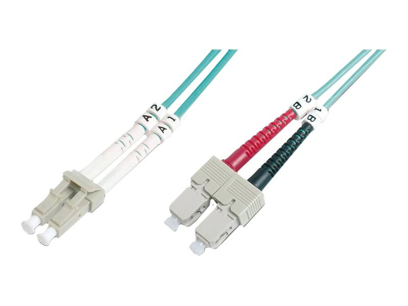 DIGITUS vezeloptische patchkabel LC-Duplex naar SC-Duplex OM4, 1,0 meter