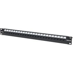Intellinet Abschliessbares Patchpanel Cat6 ungeschirmt 24 Ports Desktop Klemmleisten mit 90 Grad abgewinkelt..., Server Zubehör, Schwarz
