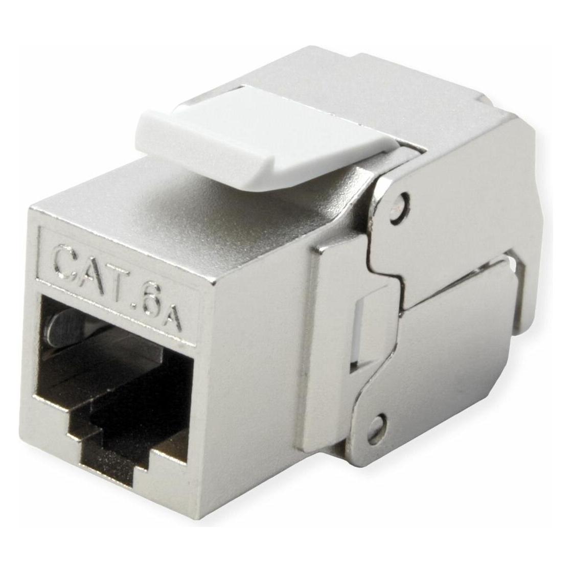 Roline Keystone Kat6A/Kl.EA RJ45 geschirmt werkzeuglos silberf. (Keystone Modul) (21.17.0326)