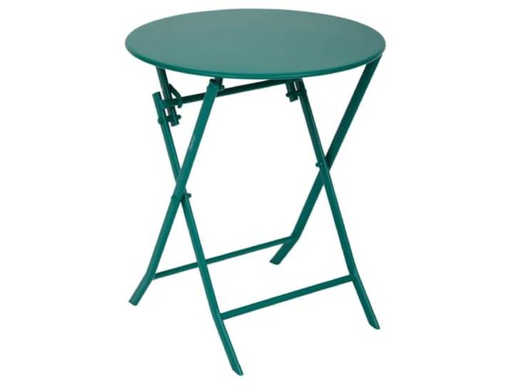HESPERIDE - Table de Jardin Pliante Ronde Greensboro 2 Places Vert Opale - Acier Antirouille Renforcé - Mobilier pour Jardin\, Balcon\, Terrasse