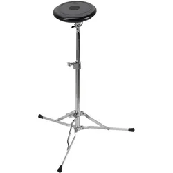 Dixon PDP-PSC1 Practice Pad Übungspad 6 Zoll mit Ständer, Schlagzeug Zubehör, Silber, Grau