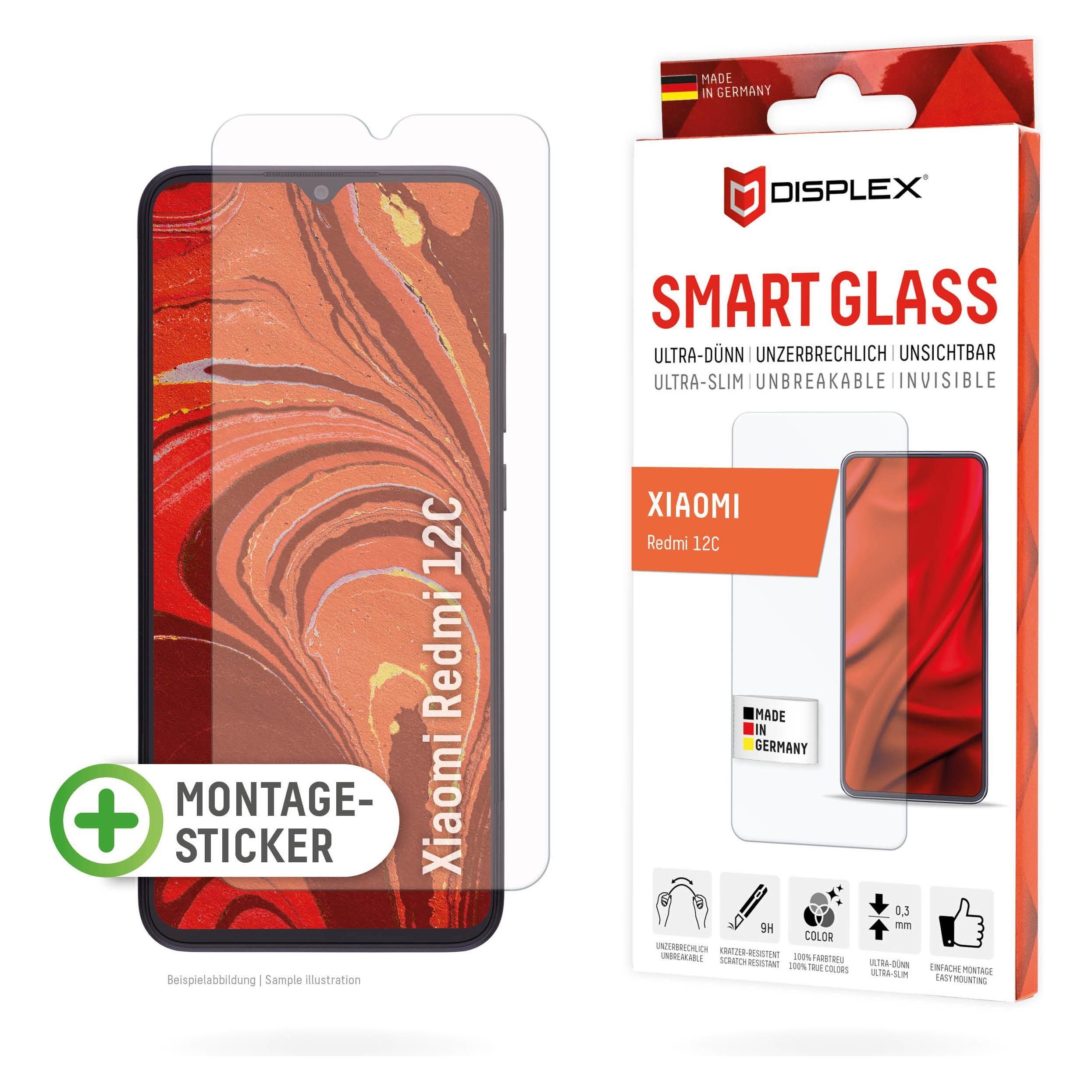 Displex Smart Glass, Displayschutzfolie (Xiaomi Redmi 12C) (01866)
