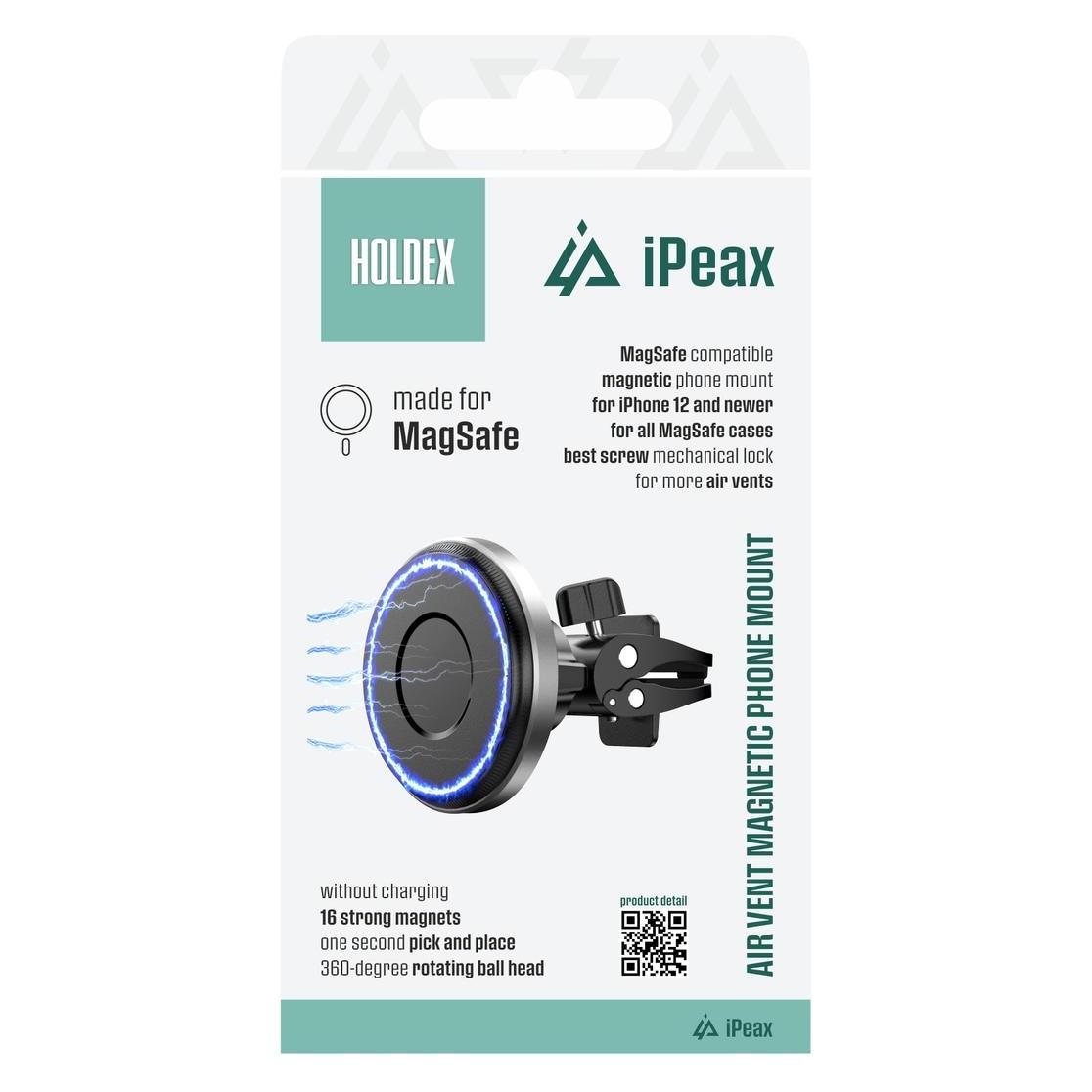 iPeax Holdex Magnetische Auto-Handyhalterung mit MagSafe Schwarz (90010147)
