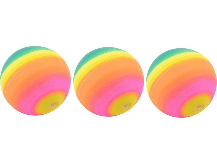 Johntoy Regenboog Ballen - 8 cm - Set van 3