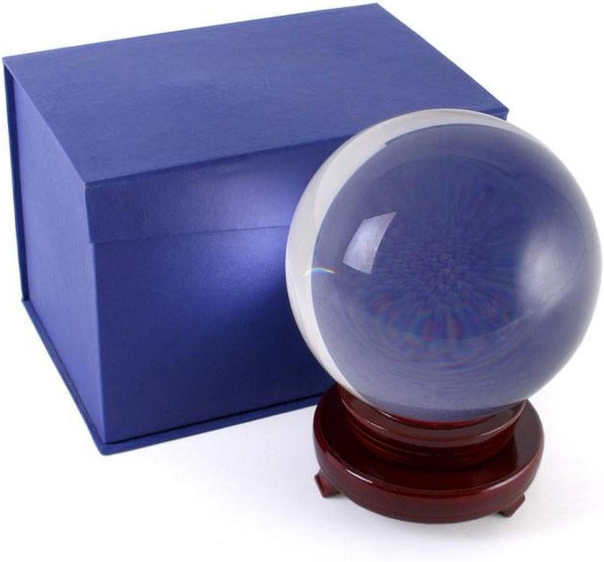 Decoratieve Kristallen Bol in Wit - Moderne Glazen Bol voor Woonkamerdecoratie - Diameter: 15 cm