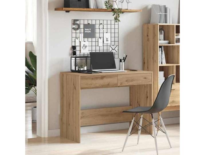 Elegant Bureau chêne artisanal 101x50x76 5 cm bois d'ingénierie - Bureau PC - pour 1 personne 25.85 kg &FR49512