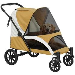 PawHut Hundewagen Hundebuggy klappbar für große Hunde & Katzen bis 30 kg Katzenbuggy