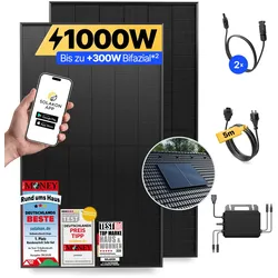 onBasic: 1000 Watt Balkonkraftwerk - Ziegeldach (Paarmontage) / ohne Speicher / 5m