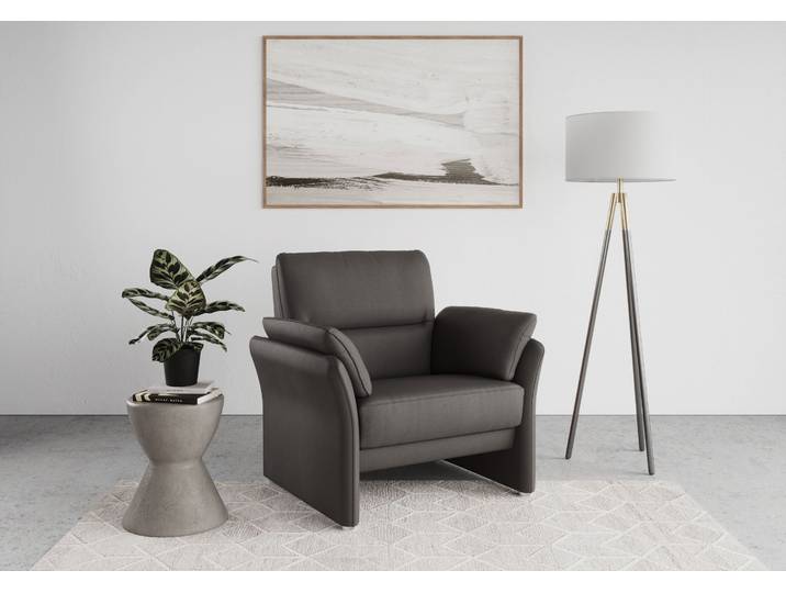 Sessel DOMO COLLECTION Pina elegant und zeitloser Clubsessel, bequemer Cocktailsessel , grau, B:99cm H:95cm T:88cm, Sessel, Sessel, Hoher Sitzkomfort, Luxus-Microfaser Lederoptik, grau
