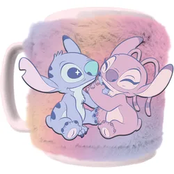 LILO & STITCH (PLANETARY) Tasse mit Plüsch-Bezug - rosa